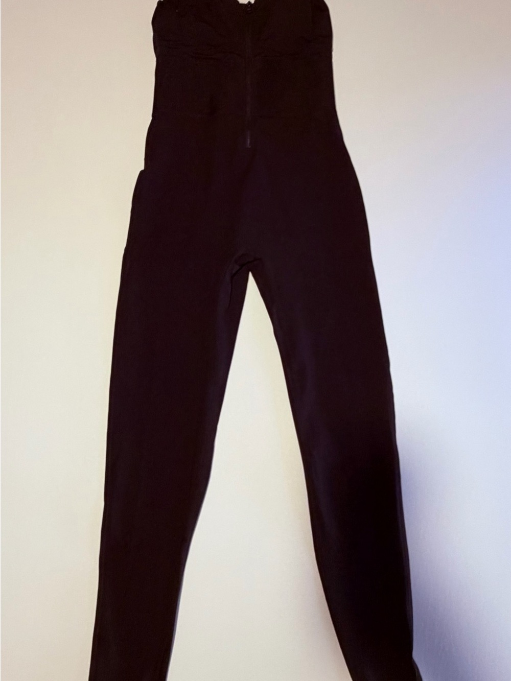 Smooth Black High-Waist Shaping Jumpsuit